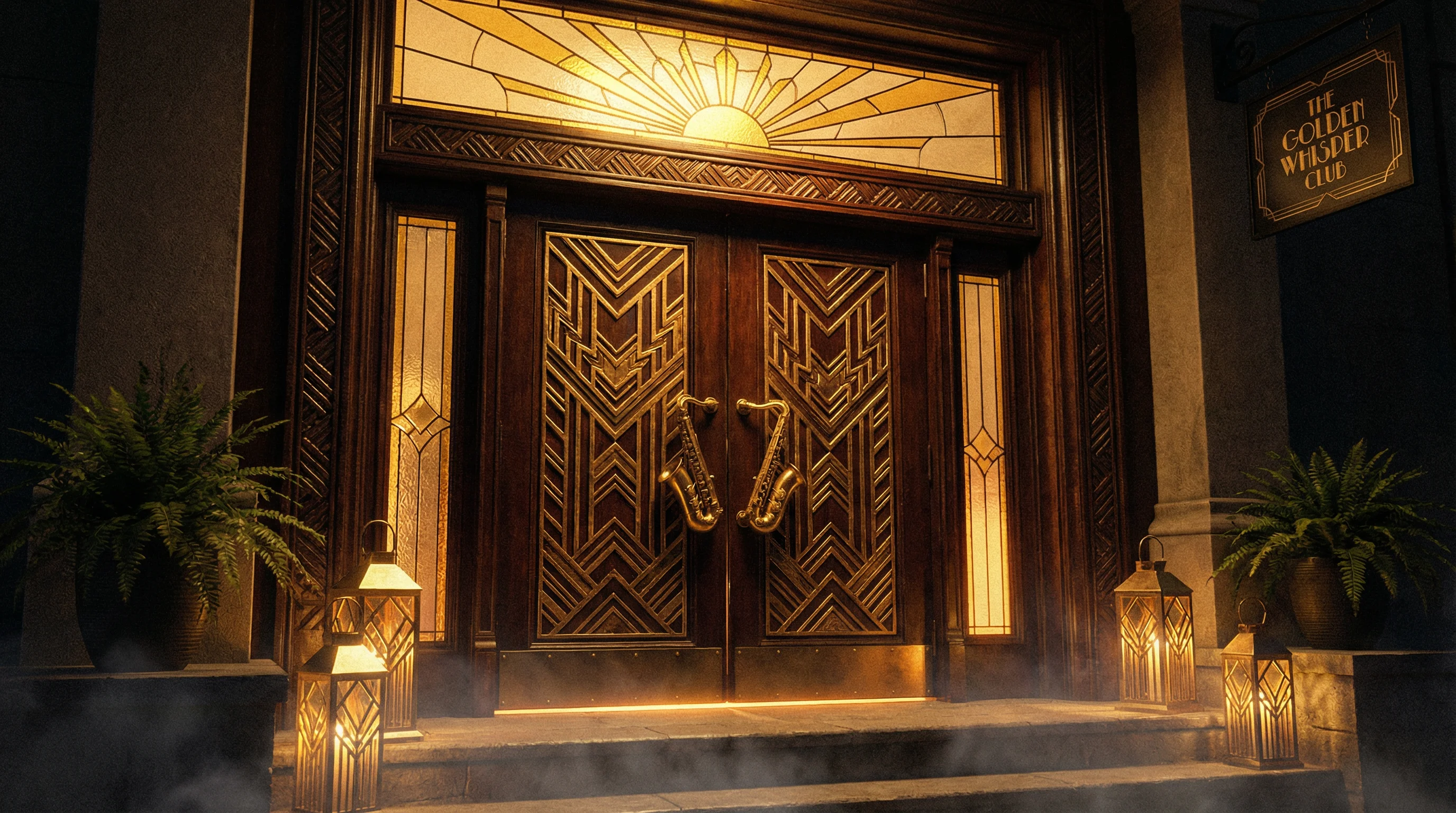 Art Deco风格大门入口 - 开启 九游棋牌 之旅