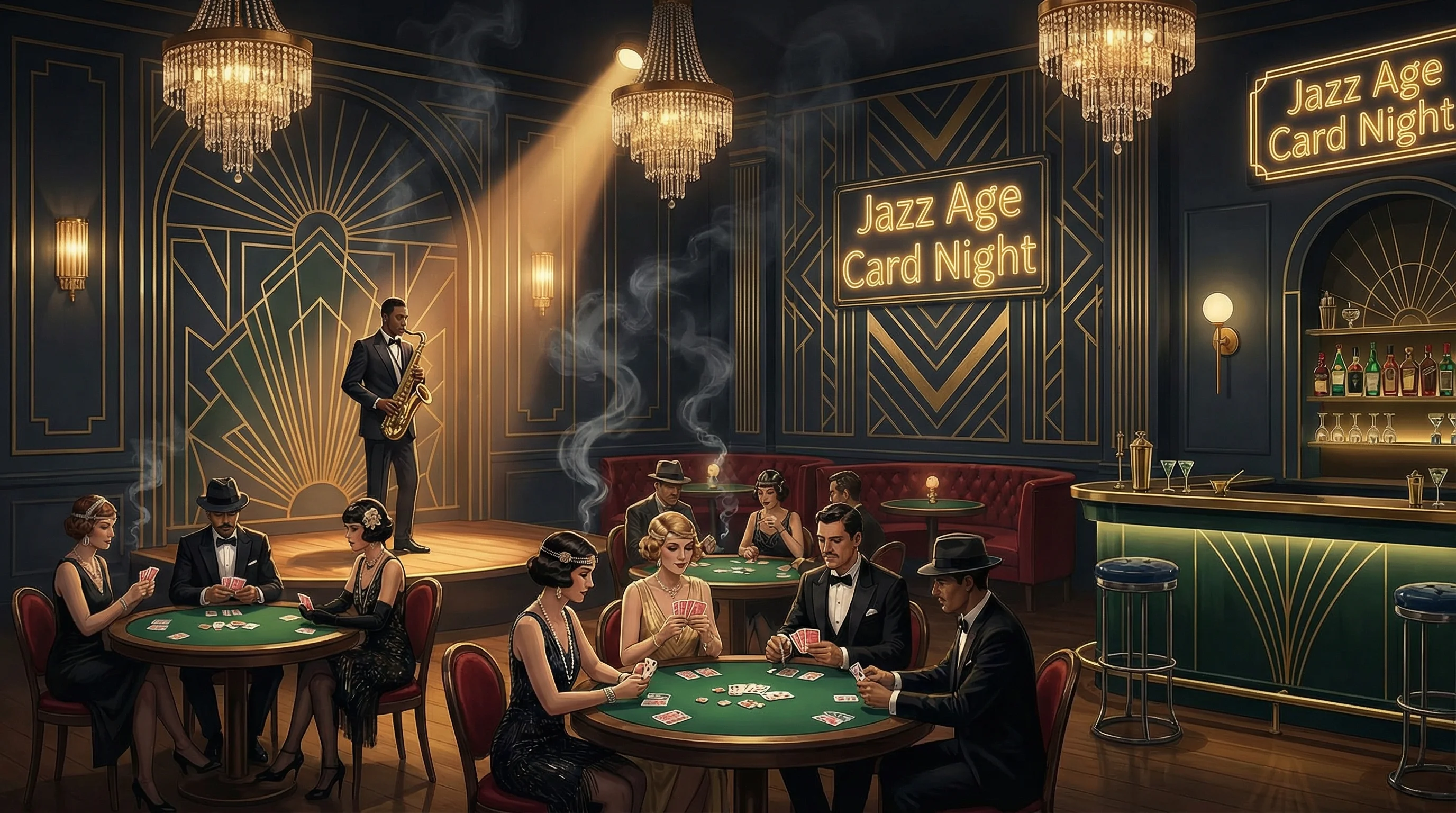 爵士酒吧全景 - 九游棋牌 的沉浸式场景