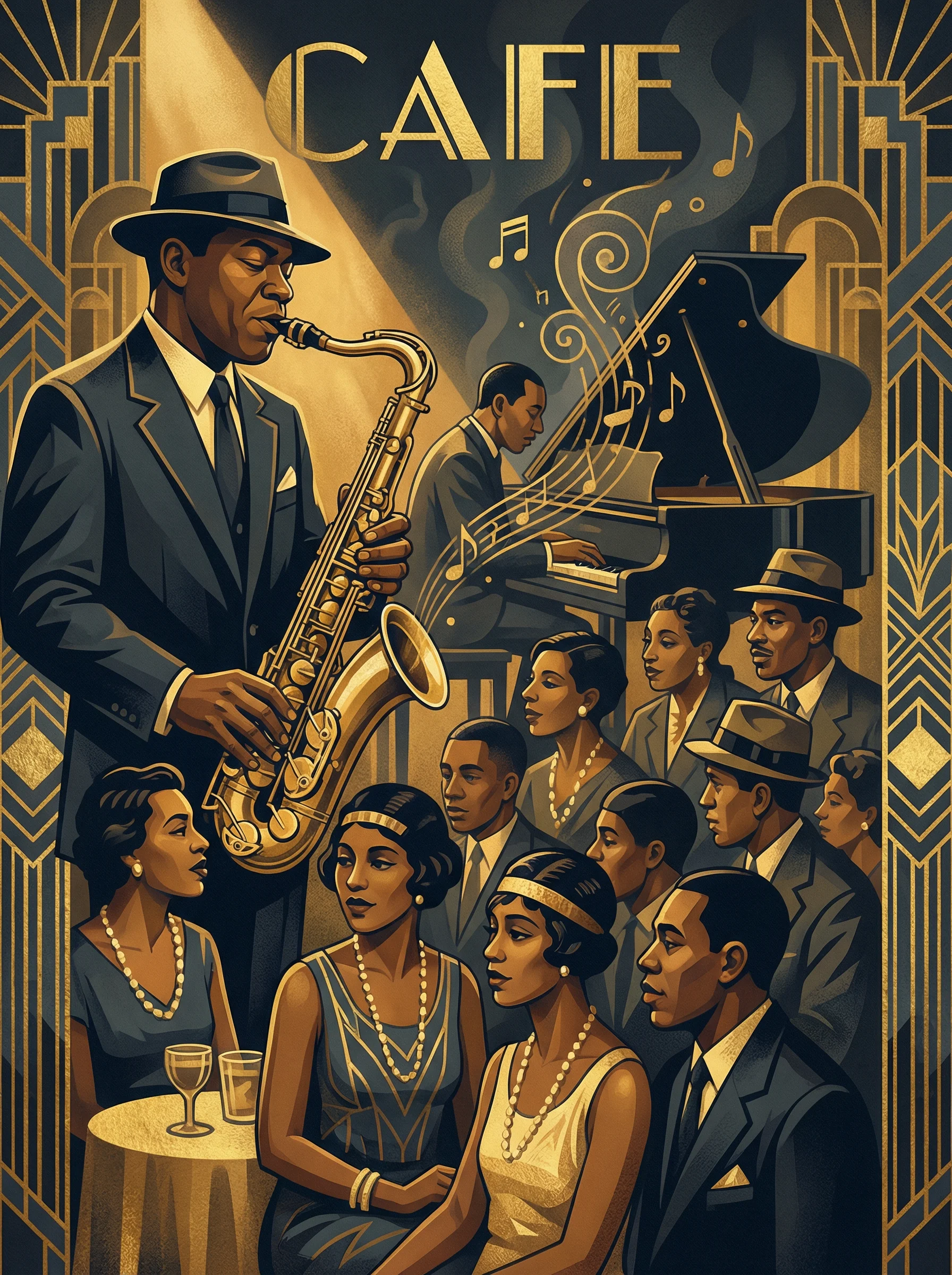 爵士乐手演奏萨克斯风 - 代表 九游棋牌 私人桌